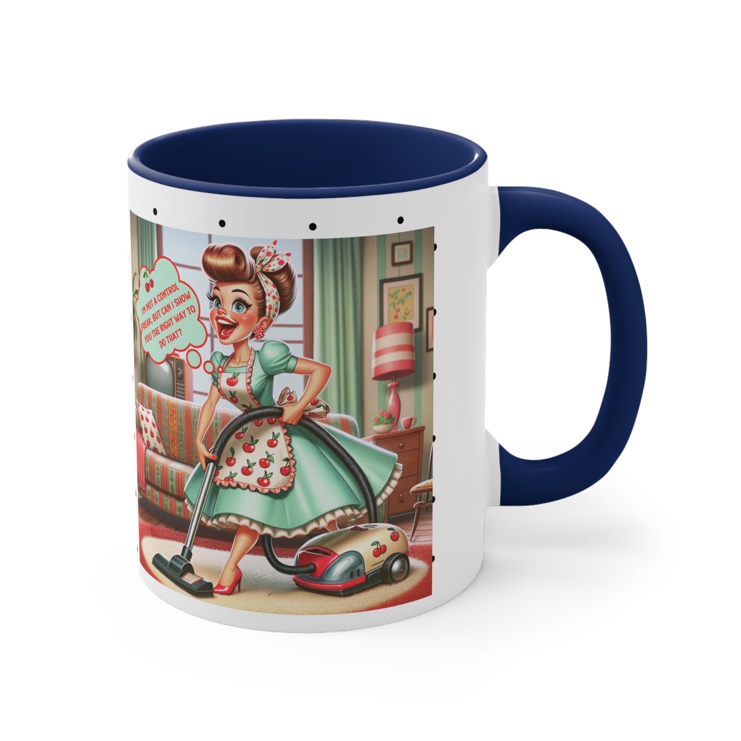 Funny 50s Kitschy Housewife, OCD Clean Freak, Retro Snarky Coffee Mug Gift - Snarkyhousewife