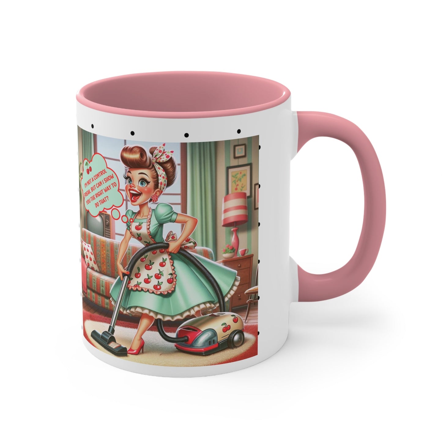 Funny 50s Kitschy Housewife, OCD Clean Freak, Retro Snarky Coffee Mug Gift - Snarkyhousewife