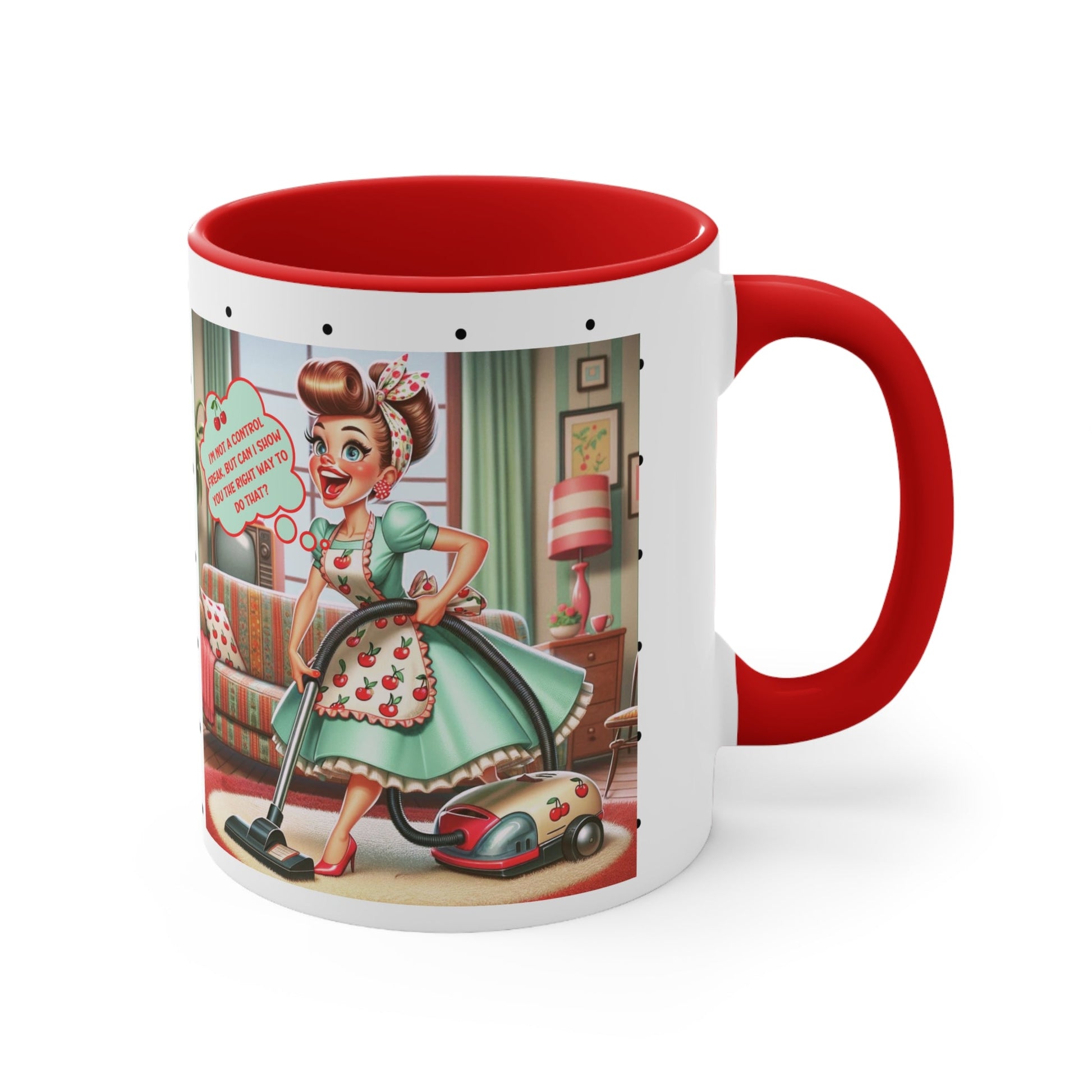 Funny 50s Kitschy Housewife, OCD Clean Freak, Retro Snarky Coffee Mug Gift - Snarkyhousewife