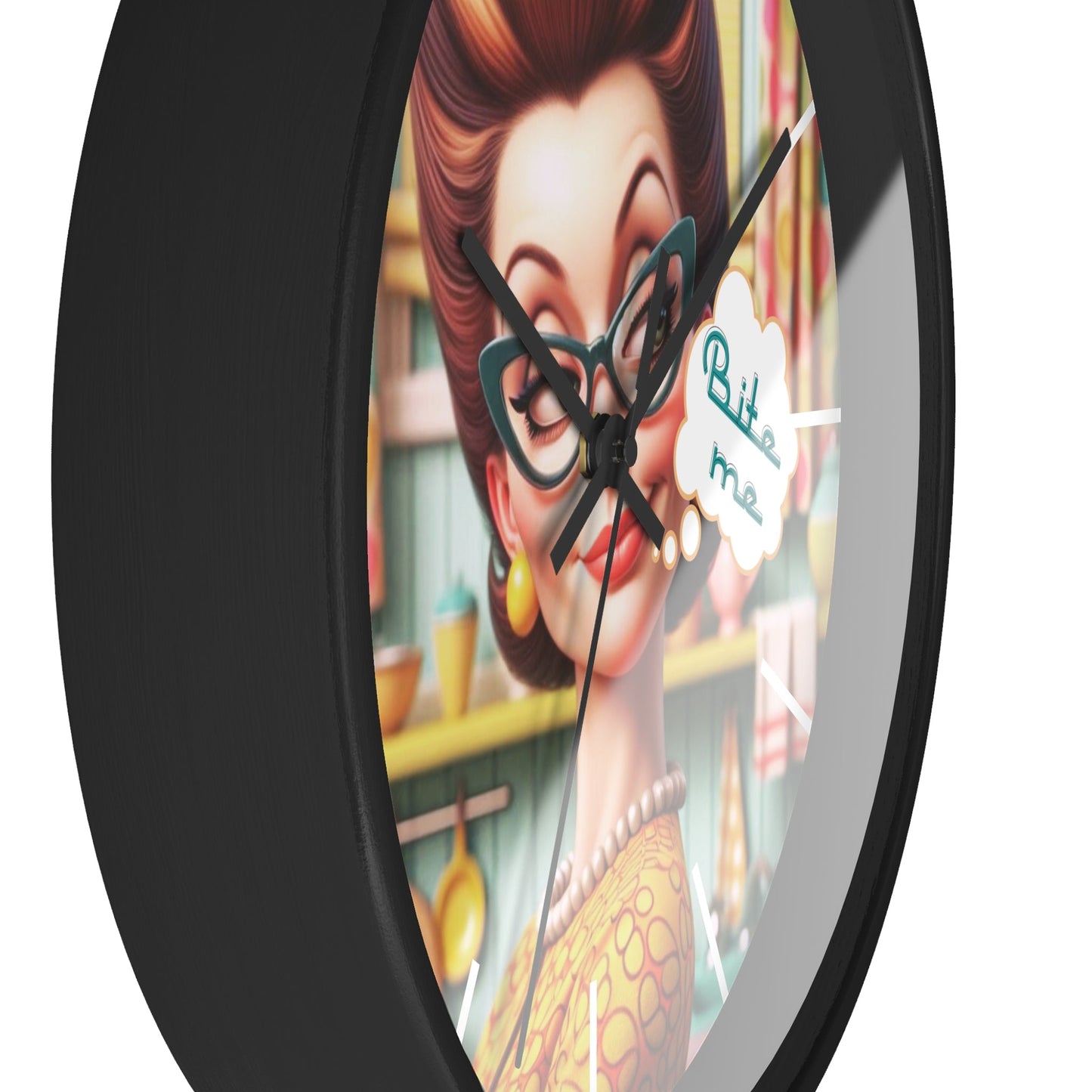 Funny Snarky Housewife 50s Style, Sassy Sarcastic Office, Den, Kitchen Retro Wall Clock - Snarkyhousewife