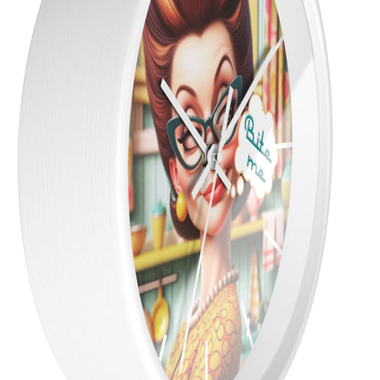 Funny Snarky Housewife 50s Style, Sassy Sarcastic Office, Den, Kitchen Retro Wall Clock - Snarkyhousewife