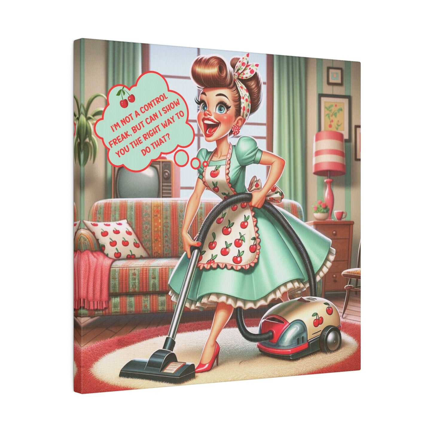 Sassy Sarcastic Funny Snarky Housewife Wall Art With Cherry Theme - Snarkyhousewife