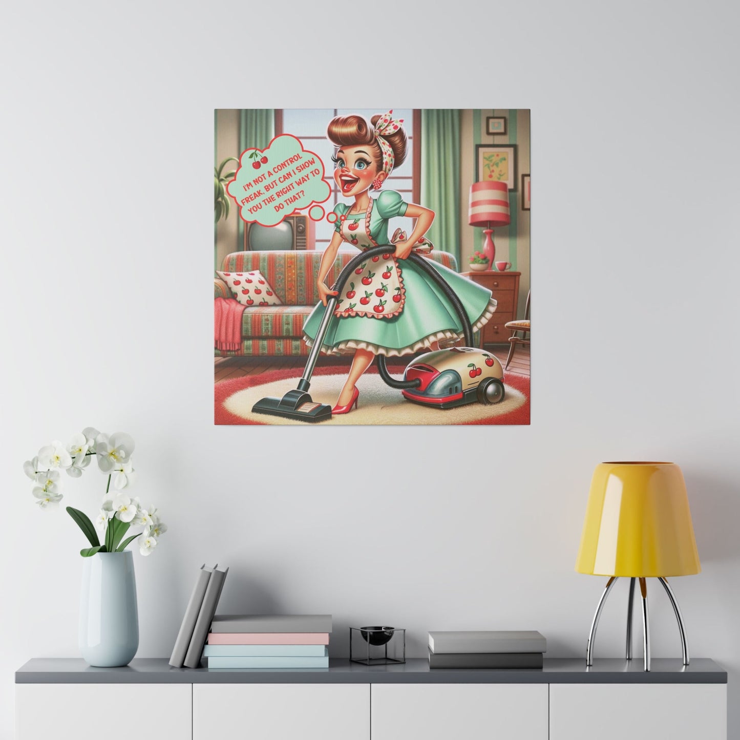 Sassy Sarcastic Funny Snarky Housewife Wall Art With Cherry Theme - Snarkyhousewife