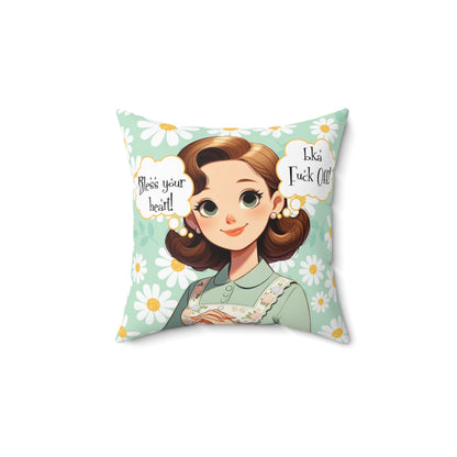 Sassy Southern Saying, Bless Your Heart, BKA Fuck Off, Snarky Funny Pillow And Insert - Snarkyhousewife