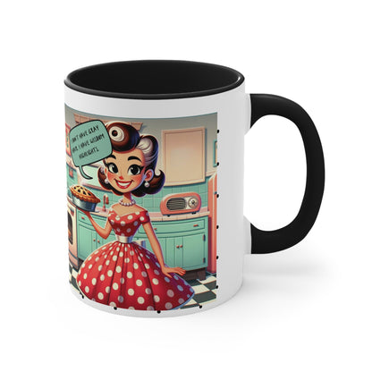 Snarky Housewife 50s Funny Kitsch Coffee Mug, I Don't Have Gray Hair, I Have Wisdom Highlights, Funny Accent Coffee Mug, 11oz - Snarkyhousewife