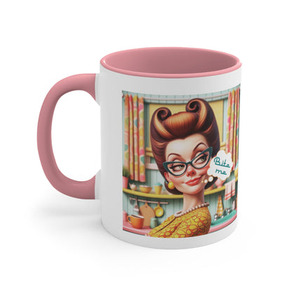 Snarky Housewife, Bite Me, Sarcastic Humor Pun, Funny Coffee Accent Coffee Mug, 11oz - Snarkyhousewife