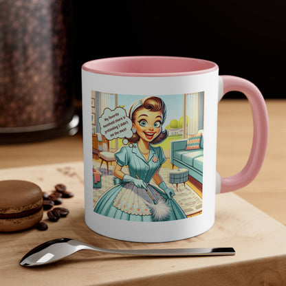 Snarky Housewife, I Hate Cleaning, Pun, Sarcastic Kitschy Retro Accent Coffee Mug, 11oz - Snarkyhousewife