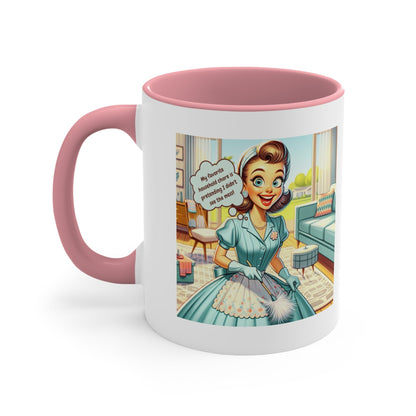 Snarky Housewife, I Hate Cleaning, Pun, Sarcastic Kitschy Retro Accent Coffee Mug, 11oz - Snarkyhousewife